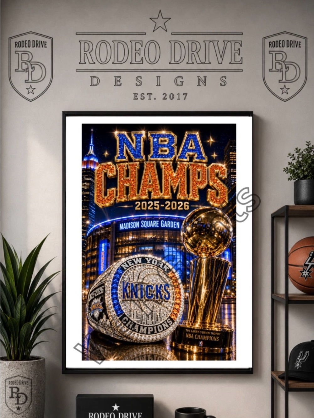 New York Knicks Champioship Ring Poster 11x17 Knicks Poster